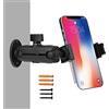 Peastrex Supporto parete telefono con testa sfera braccio lungo 360 gradi per cellulare da 3,5 a 7 pollici, iPhone 14 13, Galaxy/Nexus/HTC/LG Etc, per casa camion auto GPS LED fotocamera