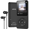 AGPTEK Lettore MP3 16GB Lettore MP3 Portatile con Schermo 1,8 Pollici, Radio FM, Piccolo Musicale MP3 Running Sportivo, Supporto Massimo Memory Card TF 64GB, Nero