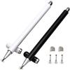 Twiller Penna per tablet a disco, penna per tablet 2 in 1 per tutti i tablet con cappuccio magnetico, penna di input in 2 pezzi, penna touch stilo, penna per cellulare, compatibile con iPhone, iPad, S