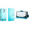 caseroxx Custodia libro per SPC Zeus 4G / Zeus 4G Pro, in finta pelle azzurro chiaro, con chiusura magnetica e supporto interno