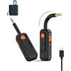Ouitble Aux Bluetooth 5.4 Adattatore ricevitore 2 in 1 Auto aux Bluetooth trasmettitore ricevitore con batteria 180 mAh 10 ore di riproduzione per cuffie