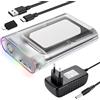 LIDOUYA Docking Station Hard Disk USB 3.1 | UASP+Trim | Case Hard Disk per HDD e SSD SATA da 2,5'' / 3,5" | Case Esterno da 24 TB 5 Gbps per Windows/Mac/Vista | Adattatore Type-C e alimentatore 12 V 2 A