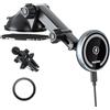 MAGJIEYX 15W Caricatore Wireless Auto, Ricarica Rapida Wireless Compatibile con iPhone Serie 15/14/13/12 Pro Max Plus Mini, Bocchetta Aria/Cruscotto/Parabrezza Caricabatterie Auto Supporto