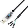 DTECH Adattatore da USB a TTL, chip FTDI, 3,3 V, 3 pin, FT232RNL IC, convertitore seriale