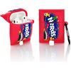 YIGEYI Airpods - Custodia in silicone compatibile con gli Airpods 1 e 2 custodia per cartoni animati 3D carina divertente [snack serie 1] (Fun Candy Nerds)