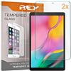 REY Pack 2X Pellicola salvaschermo per Samsung Galaxy Tab A 2019 10.1, Pellicole salvaschermo Vetro temperato, di qualità Premium Tablet
