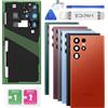 Eonpam Scocca Vetro Posteriore per Samsung Galaxy S22 Ultra 5G S908 Orange