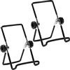 VOVIGGOL Supporto regolabile per tablet, confezione da 2, antiscivolo, pieghevole, adatto per tablet, iPad, Samsung e Kindle Fire, supporto per foto da 9 a 12,9 pollici (2 grandi nero)