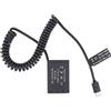 FOTGA Accoppiatore di alimentazione USB-C Type-C a cavo a molla LP-E17 con decodifica completa DR-E18 per fotocamera Canon EOS RP 77D 200D Mark II 750D 760D 800D 850D; Rebel T6i T6s T7i T8i