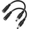 MEIRIYFA DC 5,5 mm x 2,5 mm maschio a CC 4,5 x 3,0 mm adattatore di alimentazione femmina cavo convertitore adattatore per laptop - 15 cm, confezione da 2