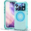 Beeasy per iPhone 17 Pro Max Cover Impermeabile IP68 con Magsafe, 360 Militare Antiurto Protezione Schermo Integrata, Custodia Magnetica Rugged Resistente, 6,9, Blu