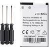 Fuworance Batteria di ricambio 2500 mAh 3,7 V 361-00053-00 361-00053-04, 010-11599-00, 010-11654-03, compatibile con Garmin Alpha 200/200i/300i/Montana 600/600T/6000000000000 t Camo/65 Batteria GPS 0
