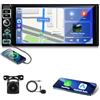 Motorsi Autoradio 1 Din 4-core 4GB+64GB, Wireless CarPlay Android Auto con 6.9 IPS Touchscreen, Car Stereo con Navigazione GPS, 5G WiFi, USB/Type-C,Bluetooth, EQ, DSP, Mirror Link, FM/RDS, Telecamera