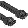 CERRXIAN Cavo di alimentazione ATX3.0 12VHPWR da 2,3FT, PCI-e 5.0 12VHPWR ATX3.0 600W Cavo di alimentazione ad alta corrente da 16 pin maschio a maschio (MM)