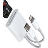 Kefiany USB C Lightning A Lettore Scheda SD(2 in 1)Micro SD Card Reader Per iPhone 16 15 14 Pro Max Compatibile Con Samsung S24 MacBook Per Apple Cle Memoria TF Fotocamera Per Ipad Android Telefono