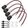 YACSEJAO 2 Pin Tipo-C femmina 22AWG USB C connettore femmina presa 3A impermeabile Jack femmina porta di ricarica (4PCS)