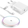 HOSOW 15W Caricatore Wireless iPhone, Caricatore Mag-Safe con Caricatore USB C per Apple iPhone 17/16/15 Pro Max/15 Plus/15 Pro/15/14/14 Pro/13/12,AirPods,Caricatore Magnetico iPhone Caricabatterie Wireless