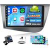 Roinvou 4+64G Android Autoradio per Seat Leon MK2 2005-2012 CarPlay Android Auto, 9 Pollici IPS Touch Screen WI-FI GPS Bluetooth 32EQ FM/RDS SWC Telecamera Posteriore