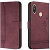 Bravoday Cover per Xiaomi Redmi Note 6 / Redmi Note 6Pro, Flip Custodia in Pelle PU Portafoglio Custodia per Xiaomi Redmi Note 6 / Redmi Note 6Pro, con Slot per Schede, Vino Rosso