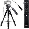 JJC Treppiede con telecomando per Sony FDR AX53 AX43 AX100 AX700 HDR CX440 CX455 CX675 CX900 ZV-1 A7 IV III II A7S A7R A6600 A6500 A6400 A6300 A6100 A6000 RX10 IV, sostituisce Sony VCT-VPR1
