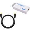 Cerioll Compatibile Con Adattatore Wii A HDMI, Compatibile Con Adattatore Wii A HDMI 1080P/720P Con Uscita Audio Jack 3,5mm, Cavo Da 1,5 m