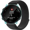 GIOPUEY Cinturini Compatibile con Garmin Forerunner 55, Nylon Traspirante Sport Loop Cinturino in Morbido Nylon Intrecciato Strap Band - Black