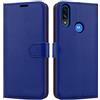 iCatchy - Custodia a portafoglio in pelle per Motorola Moto E7i Power con chiusura magnetica, con supporto, compatibile con Motorola Moto E7i Power, colore: Blu