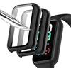 Msiall [2 pezzi] nero con Pellicola Protezione Schermo Vetro Temperato per Amazfit band 7, 9H Durezza PC Case,Bumper,Sottile Case Protettiva Completa per Smart Amazfit band 7