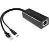 MEIRIYFA Splitter PoE USB tipo C 5V 2.4A, adattatore PoE a USB-C 10/100Mbps IEEE 802.3af Standard Power Over Ethernet per tablet, Dropcam, telecamere IP di sicurezza e altro ancora