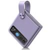 COQUE Custodia Motorola Razr 40,Custodia sottile per telefono con anello con cordino in seta con supporto video ad anello,Custodia pieghevole per Motorola Razr 40 5G-Viola