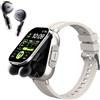 Denash Smartwatch e Auricolari 2 in 1, 2,01'' Schermo HD Bluetooth Fitness Tracker, 100 + Modalità di Sport, Monitor del Sonno Frequenza Cardiaca, Compatibile con Android e iOS
