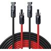 ECO-WORTHY Cavo Solare Extension 5m 11AWG, 4mm², Cavo Solare PV, Spina Solare, Spina Impermeabile IP68