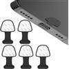 LMOGWL 5 Pezzi con Tappo Antipolvere per Telefono Autoadesivo Rimovibile, connettore per la Ricarica della Polvere, connettore in Silicone, Compatibile con iPhone 14/13/12/tablet