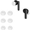 kwmobile 6x Auricolari di ricambio compatibile con QCY T13 Gommini sostitutivi in Silicone - 3 Misure - bianco