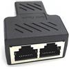 zdyCGTime splitter RJ45 adattatore Lan connettore 1 femmina a 2 femmina, adatto per super categoria 5 Ethernetï ¼ categoria 6 Ethernet