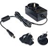 Poppstar Alimentatore Universale CA CC 12V 2A Alimentazione con Spina UE e UK (2000mA, 5,5/2,5mm), Adattatore Corrente con Cavo 150 cm