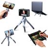 NANDADEVI Supporto magnetico portatile di alta qualità in alluminio per telefono, rialzo compatto e pieghevole per scrivania, laptop e supporto per tablet, altezza e angolo regolabili, leggero (grigio