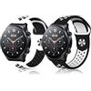 ToVioc 2 Cinturino per Xiaomi Watch 5/2/2 Pro/S5/S4/Xiaomi Mi Watch, 22mm Cinturini Silicone Traspirante Sport Cinturino per Amazfit Bip 6/Bip 5/Active Max/Balance 2 - Nero Bianco + Bianco Nero