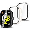 Simpeak 3 Pezzi Cover Compatibile con Xiaomi Redmi Watch 4, Custodia Caso in Gel Silicone Morbida PC con Pellicola Protettiva Anti-Graffio Full Protezione,Chiaro,Nero,Bianco avorio