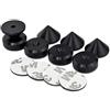PrecisionGeek Alluminio anodizzato nero Spike/Cono absorber per altoparlanti vite + piedino - 4 pz (Cuscinetto per settore biadesivo)