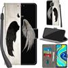 Haninsuze Cover per Xiaomi Redmi Note 9S/Redmi Note 9 Pro Custodia Cover Pelle Libro Portafoglio con Porta Carte Magnetica Protezione Antiurto Cuoio Flip Case Custodia Cover per Redmi Note 9S, ala