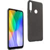 REY Cover in Gel TPU Nera per Huawei Y6P, Ultra Sottile 0,33 mm, Morbido Flessibile, Custodia Silicone