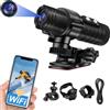 SecuraLen Action Cam, WiFi Telecamera Moto, HD 1080P & Angolo Ampio di 120° Action Cam Moto, Livellamento Automatico Dell'orizzonte Telecamera per Moto con Batteria Grande per un Utilizzo Prolungato