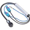 Audioproject A208 - Adattatore antenna per autoradio, 2 connettori FAKRA codice Z, alimentazione phantom DIN, compatibile con VW, AUDI, Skoda, Opel, Mercedes e Seat