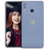 POUHYE Cover per Huawei P20 Lite Custodia Originale, Gomma Gel di Silicone Liquida Cover con Protezione Fotocamera, Morbida Sottile e Antiurto AntiGraffio Case con Motivo a Amore Cuore Azzurro