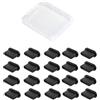 sjjjs 20 pezzi Tipo C Dust Proof Silicone Cover with 1 Plastic Storage Case for Compatible Type C Port Mobile Phone Tablet Charging Socket Dust Proof Plug Protective Cover;
