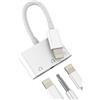 WASRUYI adattatore per Lightning a jack cuffie 3.5mm(3in1)per iPhone 14 pro max auto aux audio ricarica cavo per Apple MFi Certified stereo doppio auricolari sdoppiatore per ipad caricatore accessori splitter