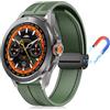 PaceBid 22mm Silicone Cinturino per Xiaomi Watch S5/S4 47mm/S4 Sport/S3 | per Xiaomi Redmi Watch 5 Active/5 Lite/S1 Pro/S1 Active,Watch5/Watch2/2 Pro, 22mm Silicone Magnetico Watch Band, Verde
