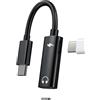 HOYULLI Adattatore USB C Jack per auricolari (2 in 1) Connettore Caricabatterie AUSSIARIO Tipo C DAC per iPhone 16 15 Presa per cuffie audio Cavo per iPad per Apple Compatibile con Samsung Galaxy S22 S23