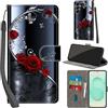 Haninsuze Cover per Samsung Galaxy S25 Plus Custodia Cover Pelle Libro Portafoglio con Porta Carte Magnetica Protezione Antiurto Cuoio Flip Case Custodia, farfalla rosa